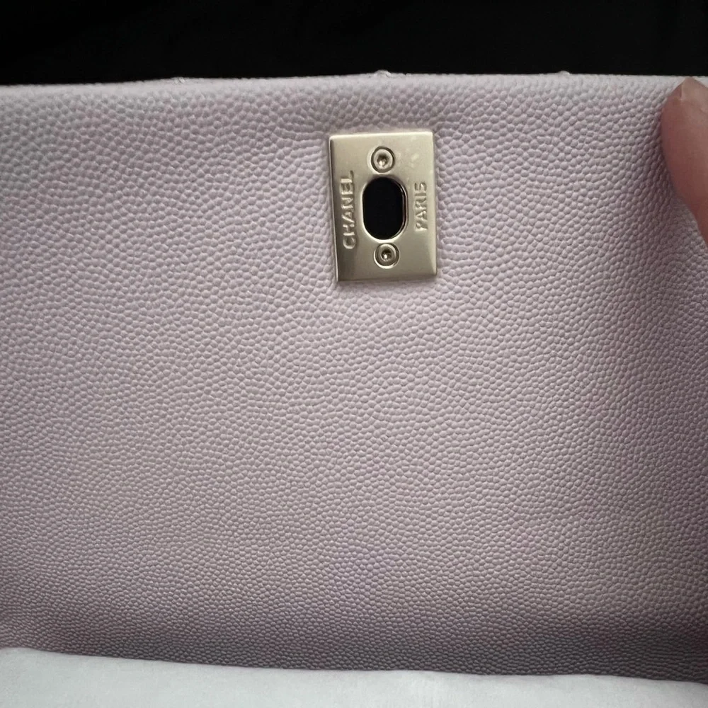 RARE 20A 2020 Chanel lilac small coco top handle pink shoulder bag - Picture 10 of 15